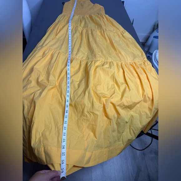 S/W/F Shirred Halterneck Maxi Dress in Yellow - Picture 9 of 9